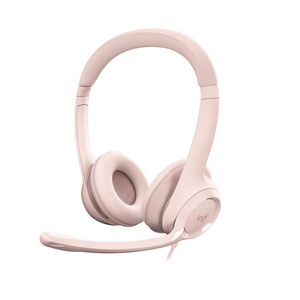 Logitech H390 Headset on-ear wired USB-A rose