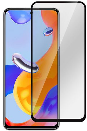 eSTUFF Xiaomi Redmi Note 10 Black  Full Cover, Full Glue Titan  Shield. Tempered Glass Screen Protector
