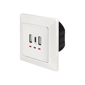 Unterputz-Steckdose, 2x USB-A, 1x USB-C