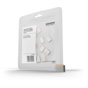 Lindy USB Type C Port Blocker,  orange, 10pcs