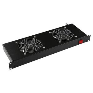 Lanview 2 FANS, ANALOG THERMOSTAT  RACK MOUNT FAN MODULE 1U  BUILT-IN With C14