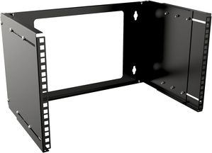 Lanview 19" 6U Adjustable Depth Open  Frame Rack Wall Mount - Black