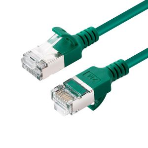 MicroConnect CAT6A U-FTP Slim, LSZH, 0.50m  Network Cable, Green