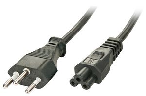 Lindy Power Cable Black 2 M C5  Coupler
