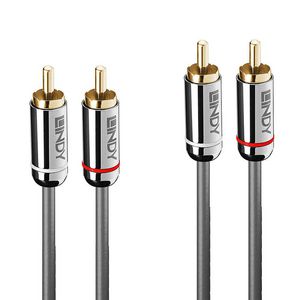 Lindy 2M Dual Phono Audio Cable, Cromo Line