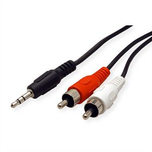 ROLINE 3.5MM/CINCH (2XST) KABEL.5M
