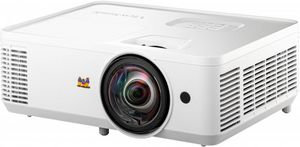 ViewSonic PS502W, Short Throw  Projector, WXGA(1280x800),  4,000 ANSI Lumens, Contrast: 15,000:1, TR: 0.52, Noise: 27dB(Eco)