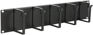 Lanview 2U 19" CABLE ORGANIZER PANEL,  5 HOOK BLACK