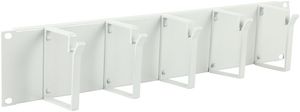 Lanview 2U 19" CABLE ORGANIZER PANEL,  5 HOOK WHITE