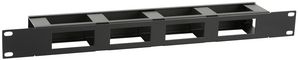 Lanview 1U 19" S TYPE CABLE  MANAGEMENT PANEL WITH COVER  BLACK