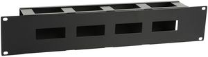 Lanview 2U 19" S TYPE CABLE  MANAGEMENT PANEL WITH COVER  BLACK