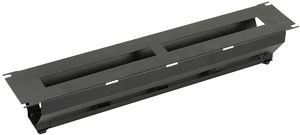Lanview 2U 19" R TYPE CABLE  MANAGEMENT PANEL WITH COVER  BLACK
