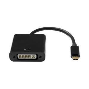 ProXtend USB-C (M) to DVI-I 24+5 (F)  Adapter, Black 10CM