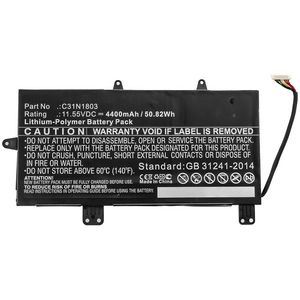 CoreParts Laptop Battery for Asus  50.82Wh 11.55V 4400mAh  50.82Wh Li-Polymer 11.55V 4400mAh for Asus UX480FD UX450FD,ZenBook Pro 14 UX480
