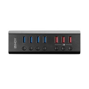Lindy 4 Port USB 3.0 Hub mit 3 Schnell