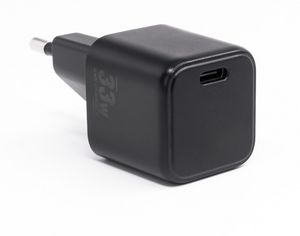 CoreParts 33W USB-C Nano Single Port  Charger, GaN Technology  5V2A-20V1.5A USB PD Plug: USB-C EU Wall - Compatible with all brands of Tablets