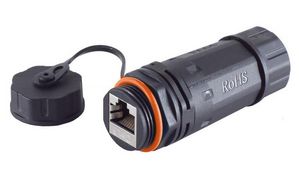 MicroConnect RJ45 coupler, CAT 6a, IP68,  short, Outdoor