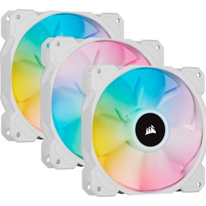 CORSAIR SP120 RGB ELITE White 120mm RGB LED Fan with AirGuide Triple Pack