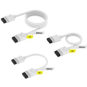 CORSAIR iCUE LINK Cable Kit with Straight connectors White