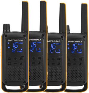 Motorola Talkabout T82 Extreme Quad  Pack Two-Way Radio 16  Channels Black, Orange