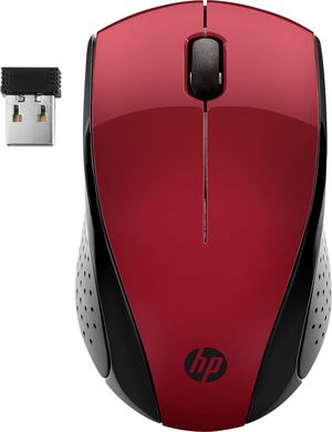 HP Wireless Mouse 220 S Red 220, Ambidextrous, Optical,  RF Wireless, 1600 DPI, Black, Red