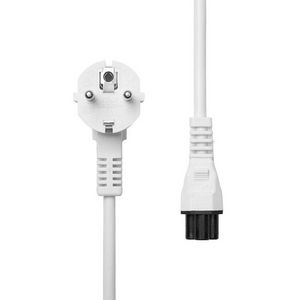 MicroConnect Power Cord CEE 7/7 - C5 3m  White Angled Schuko, White,  H05VV-F3x0,75mm2 CU, Male-Female