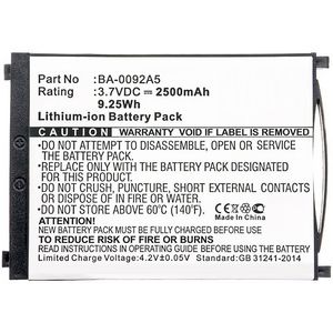 CoreParts Battery 9.25Wh Li-ion 3.7V  2500mAh Black for CipherLAB  Barcode Scanner 9.25Wh Li-ion 3.7V 2500mAh Black for  RS30
