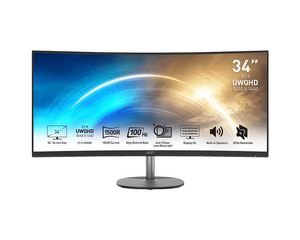 MSI Pro Mp341Cqde Computer  Monitor 86.4 Cm (34") 3440 X  1440 Pixels Ultrawide Quad Hd Black