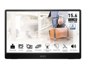 MSI Pro Mp161De E2 Computer  Monitor 39.6 Cm (15.6") 1920  X 1080 Pixels Full Hd Led Black