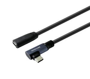Vivolink USB-C male angled to female  1m USB3.2 Supports 20 Gbps  data