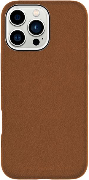 eSTUFF INFINITE (GRS) VENICE iPhone  16 Pro Brown PU Leather  Magnetic Cover. Material: 65% (GRS) recycled PC and 21% (GRS) recycled TPU