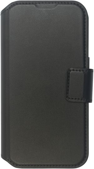 eSTUFF INFINITE MILAN iPhone 16 Plus  Black Wallet Cover. Material:  50% recycled PC + 37% recycled PU