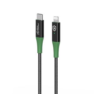 MicroConnect Smart Charge MFI USB-C to  Lightning Cable 2m  Black/Green Smart Charge MFI USB-C to Lightning Cable 2m Black/Green
