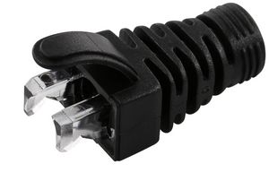 MicroConnect Strain Relief Boot Cat5e,  Cat6, Cat6A cables upto 6.5MM  Black, 100pcs