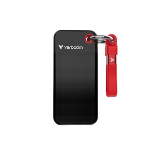 Verbatim Pocket SSD USB 3.2 Gen 2 1TB  Black/Red