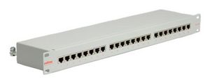 ROLINE 48,26cm 19Zoll-Patchpanel 1 HE 24 Ports Kat.5e Class D grau
