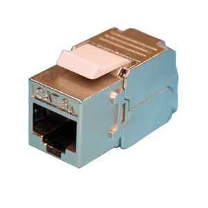 Kat.6A Class EA Keystone geschirmt werkzeuglos silberfarben