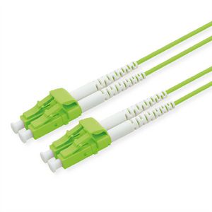 Roline FIBERKABEL LC-LC, 50/125,  15M, HALOGENFRI, LSZH,  MULTIMODE, DUPLEX, OM5, GR?N
