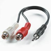 3.5MM/CINCH (2XBU) KABEL02M