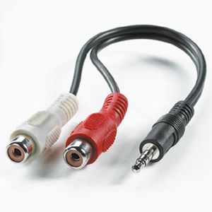 ROLINE 3.5MM/CINCH (2XBU) KABEL.0.2M