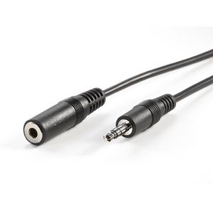 VALUE 3,5mm Verlngerungskabel ST / BU, schwarz, 10 m