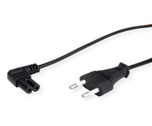 Value Euro Power Kabel, 2-pin,  angled 90?, 1,8m, C7 Shaver