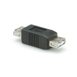 Roline USB 2.0 GENDERCHANGER, USB-A:  HUN - USB-A: HUN, SORT
