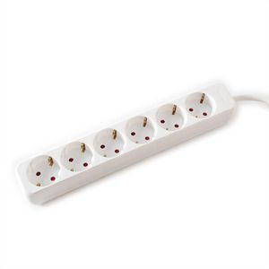 VALUE 6-fach Steckdosenleiste ohne Schalter, wei, 3 m