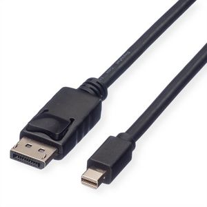 Roline GREEN DISPLAYPORT KABEL, DP -  MINI DP, HAN - HAN, SORT, 3M