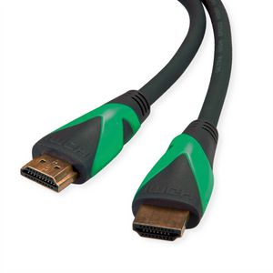 ROLINE GREEN ATC 8K HDMI Ultra HD Kabel mit Ethernet, ST/ST, schwarz, 3 m
