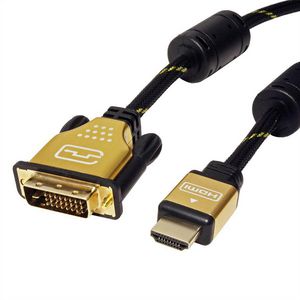 ROLINE GOLD Monitorkabel DVI (24+1) - HDMI, ST/ST, 1,5 m