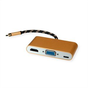 ROLINE GOLD Display Adapter USB Typ C - VGA / HDMI / C (PD)