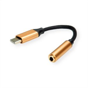 ROLINE GOLD Adapter USB Typ C - 3,5mm Audio, ST/BU, 0,13 m