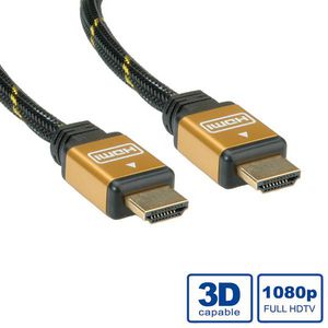 ROLINE GOLD HDMI High Speed Kabel mit Ethernet, 7,5 m